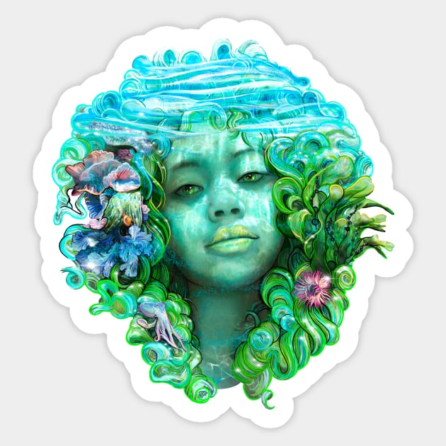 Ocean spirit Sticker by art official sweetener